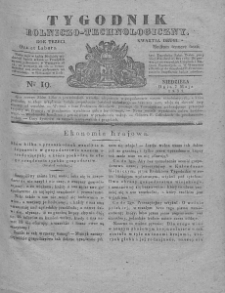 Tygodnik Rolniczo-Technologiczny. T.3. 1837. Nr 19