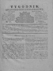 Tygodnik Rolniczo-Technologiczny. T.3. 1837. Nr 25