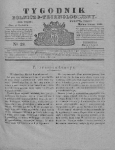 Tygodnik Rolniczo-Technologiczny. T.3. 1837. Nr 28