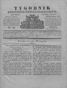 Tygodnik Rolniczo-Technologiczny. T.3. 1837. Nr 51