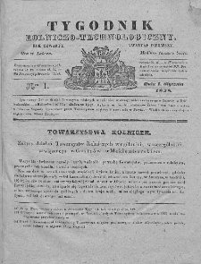Tygodnik Rolniczo-Technologiczny. T.4. 1838. Nr 1