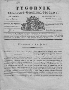 Tygodnik Rolniczo-Technologiczny. T.4. 1838. Nr 4
