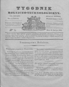 Tygodnik Rolniczo-Technologiczny. T.4. 1838. Nr 8