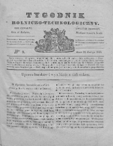 Tygodnik Rolniczo-Technologiczny. T.4. 1838. Nr 9