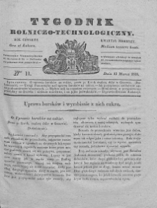 Tygodnik Rolniczo-Technologiczny. T.4. 1838. Nr 11