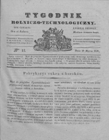Tygodnik Rolniczo-Technologiczny. T.4. 1838. Nr 12