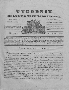 Tygodnik Rolniczo-Technologiczny. T.4. 1838. Nr 13