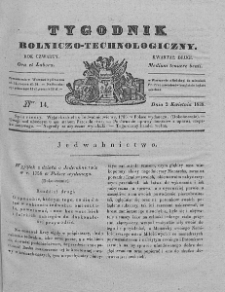 Tygodnik Rolniczo-Technologiczny. T.4. 1838. Nr 14