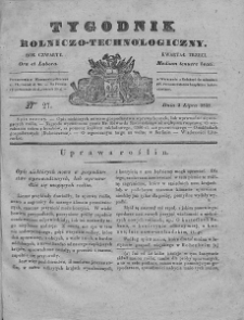Tygodnik Rolniczo-Technologiczny. T.4. 1838. Nr 27