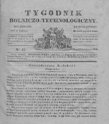Tygodnik Rolniczo-Technologiczny. T.4. 1838. Nr 43