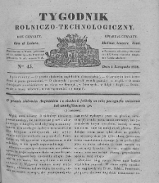 Tygodnik Rolniczo-Technologiczny. T.4. 1838. Nr 45