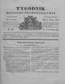 Tygodnik Rolniczo-Technologiczny. T.4. 1838. Nr 48