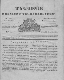 Tygodnik Rolniczo-Technologiczny. T.4. 1838. Nr 52