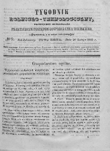 Tygodnik Rolniczo-Technologiczny. T.11. 1845. Nr 9