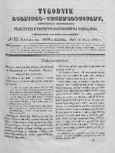 Tygodnik Rolniczo-Technologiczny. T.11. 1845. Nr 12