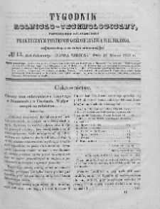 Tygodnik Rolniczo-Technologiczny. T.11. 1845. Nr 13