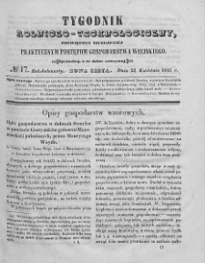 Tygodnik Rolniczo-Technologiczny. T.11. 1845. Nr 17
