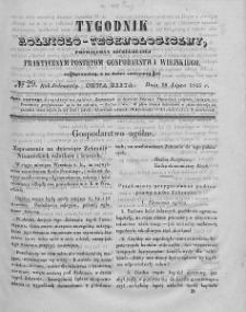 Tygodnik Rolniczo-Technologiczny. T.11. 1845. Nr 29