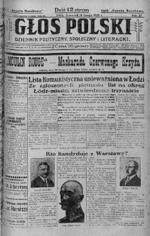 Głos Polski : dziennik polityczny, społeczny i literacki 16 luty 1928 nr 47