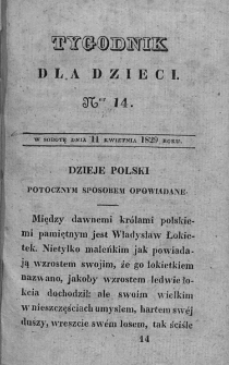 Tygodnik dla dzieci. T. 2. 1829, nr 14