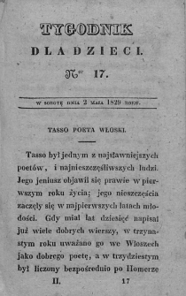 Tygodnik dla dzieci. T. 2. 1829, nr 17