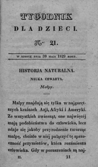 Tygodnik dla dzieci. T. 2. 1829, nr 21