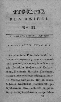 Tygodnik dla dzieci. T. 2. 1829, nr 22