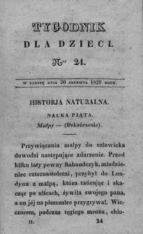 Tygodnik dla dzieci. T. 2. 1829, nr 24