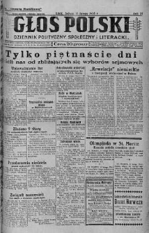 Głos Polski : dziennik polityczny, społeczny i literacki 18 luty 1928 nr 49