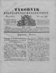 Tygodnik Rolniczo-Technologiczny. T.5. 1839. Nr 14