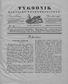 Tygodnik Rolniczo-Technologiczny. T.6. 1840. Nr 4