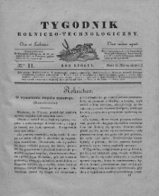 Tygodnik Rolniczo-Technologiczny. T.6. 1840. Nr 11