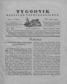 Tygodnik Rolniczo-Technologiczny. T.6. 1840. Nr 17