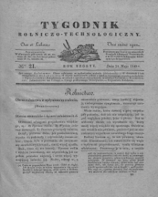 Tygodnik Rolniczo-Technologiczny. T.6. 1840. Nr 21