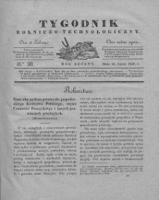 Tygodnik Rolniczo-Technologiczny. T.6. 1840. Nr 30