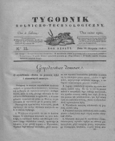 Tygodnik Rolniczo-Technologiczny. T.6. 1840. Nr 35