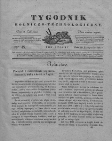 Tygodnik Rolniczo-Technologiczny. T.6. 1840. Nr 48