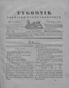 Tygodnik Rolniczo-Technologiczny. T.6. 1840. Nr 51