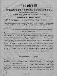 Tygodnik Rolniczo-Technologiczny. T.12. 1846. Nr 1