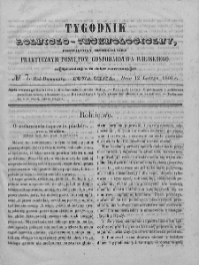 Tygodnik Rolniczo-Technologiczny. T.12. 1846. Nr 7