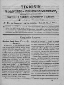 Tygodnik Rolniczo-Technologiczny. T.12. 1846. Nr 13