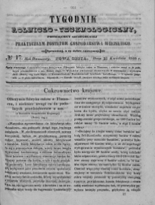 Tygodnik Rolniczo-Technologiczny. T.12. 1846. Nr 17