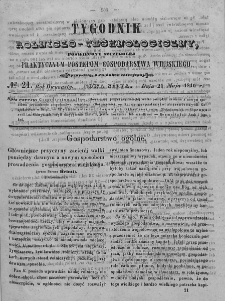 Tygodnik Rolniczo-Technologiczny. T.12. 1846. Nr 21