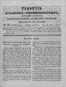 Tygodnik Rolniczo-Technologiczny. T.12. 1846. Nr 22
