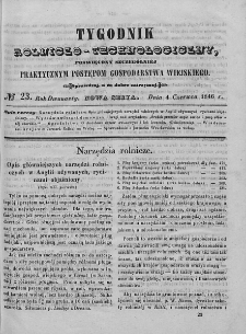 Tygodnik Rolniczo-Technologiczny. T.12. 1846. Nr 23