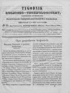 Tygodnik Rolniczo-Technologiczny. T.14. 1848. Nr 10