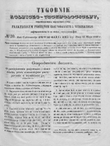 Tygodnik Rolniczo-Technologiczny. T.14. 1848. Nr 20