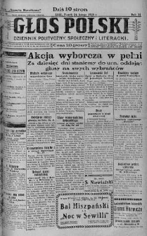 Głos Polski : dziennik polityczny, społeczny i literacki 24 luty 1928 nr 55