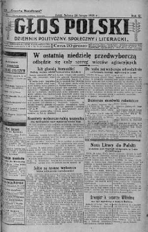 Głos Polski : dziennik polityczny, społeczny i literacki 25 luty 1928 nr 56