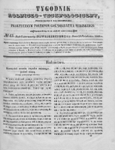 Tygodnik Rolniczo-Technologiczny. T.14. 1848. Nr 43